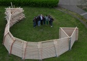 Submitted photo
Union art students pose inside the 'All of New Albany is a Stage' structure they helped to construct with Art Department Chairman Lee Benson in New Albany, Ind. The structure helps to celebrate the city's bicentennial.